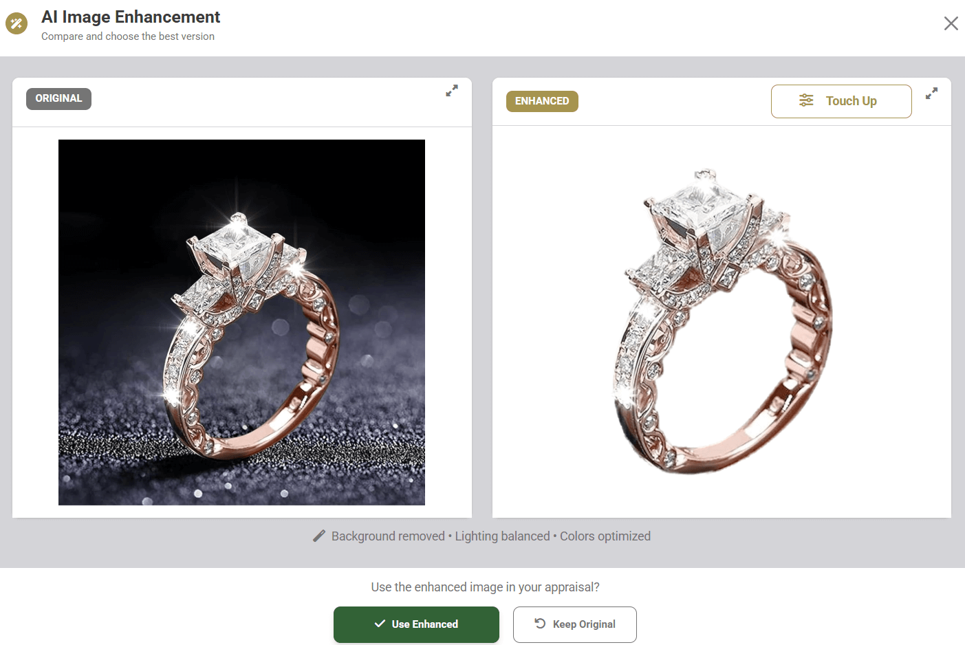 AI Image Enhancement and Background Removal